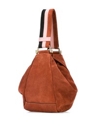 rotbraune Shopper Tasche aus Wildleder von Manu Atelier