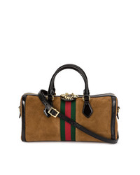 rotbraune Shopper Tasche aus Wildleder von Gucci