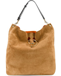rotbraune Shopper Tasche aus Wildleder von J.W.Anderson