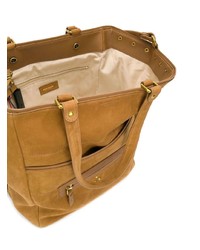 rotbraune Shopper Tasche aus Wildleder von Jerome Dreyfuss