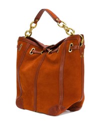 rotbraune Shopper Tasche aus Wildleder von Jerome Dreyfuss