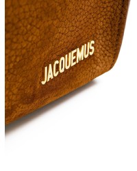 rotbraune Shopper Tasche aus Wildleder von Jacquemus