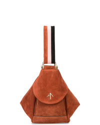 rotbraune Shopper Tasche aus Wildleder von Manu Atelier