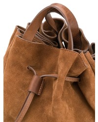 rotbraune Shopper Tasche aus Wildleder von Marsèll