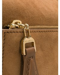 rotbraune Shopper Tasche aus Wildleder von Max Mara
