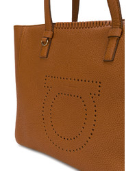 rotbraune Shopper Tasche von Salvatore Ferragamo