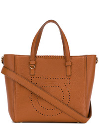 rotbraune Shopper Tasche von Salvatore Ferragamo