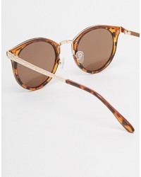 rotbraune Sonnenbrille von Reclaimed Vintage