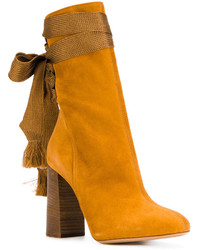 rotbraune Stiefel von Chloé