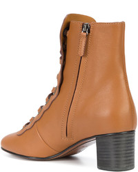 rotbraune Stiefel von Chloé