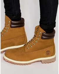 rotbraune Stiefel von Timberland