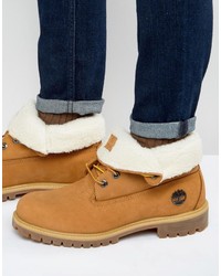 rotbraune Stiefel von Timberland