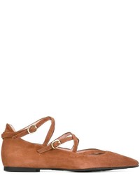 rotbraune Wildleder Ballerinas von Pretty Ballerinas