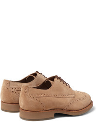 rotbraune Wildleder Brogues von Brunello Cucinelli