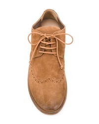 rotbraune Wildleder Derby Schuhe von Marsèll