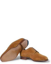 rotbraune Wildleder Derby Schuhe von Edward Green