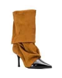 rotbraune Wildleder mittelalte Stiefel von Marc Ellis