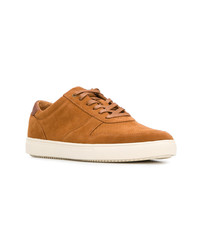 rotbraune Wildleder niedrige Sneakers von Clae