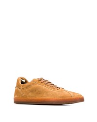 rotbraune Wildleder niedrige Sneakers von Officine Creative