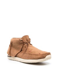 rotbraune Wildleder niedrige Sneakers von VISVIM