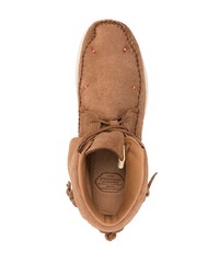 rotbraune Wildleder niedrige Sneakers von VISVIM