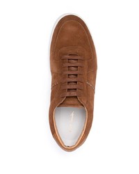 rotbraune Wildleder niedrige Sneakers von Paul Smith