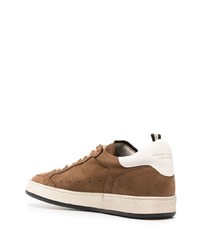 rotbraune Wildleder niedrige Sneakers von Officine Creative