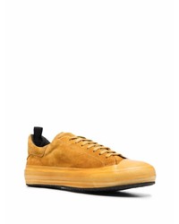 rotbraune Wildleder niedrige Sneakers von Officine Creative