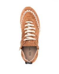 rotbraune Wildleder niedrige Sneakers von Etro