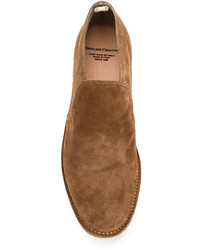 rotbraune Wildleder Slipper von Officine Creative