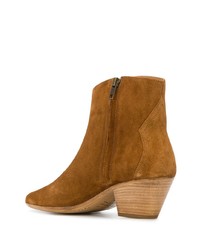 rotbraune Wildleder Stiefeletten von Isabel Marant