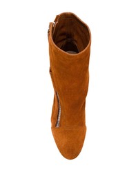 rotbraune Wildleder Stiefeletten von Casadei