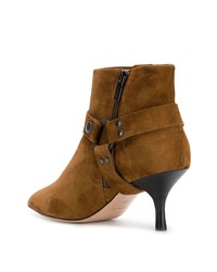 rotbraune Wildleder Stiefeletten von Morobé