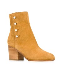 rotbraune Wildleder Stiefeletten von Maison Margiela