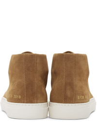 rotbraune Wildleder Turnschuhe von Common Projects