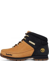 rotbraune Wildlederarbeitsstiefel von Timberland