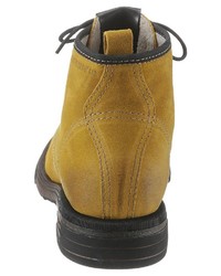 rotbraune Wildlederarbeitsstiefel von Yellow Cab