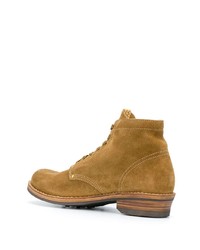 rotbraune Wildlederfreizeitstiefel von VISVIM