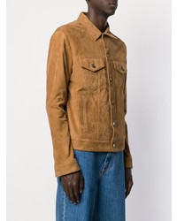 rotbraune Shirtjacke aus Wildleder von Alanui