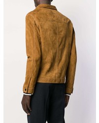 rotbraune Shirtjacke aus Wildleder von Ami Paris
