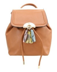 rotbrauner Leder Rucksack von Aldo