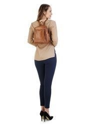 rotbrauner Leder Rucksack von SAMANTHA LOOK