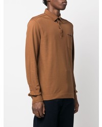 rotbrauner Polo Pullover von Zegna