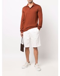 rotbrauner Polo Pullover von Zegna