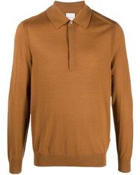 rotbrauner Polo Pullover von Paul Smith