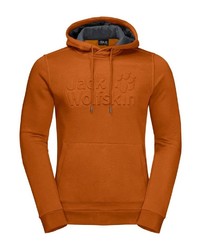 rotbrauner Pullover mit einem Kapuze von Jack Wolfskin