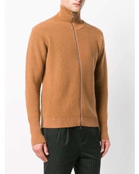 rotbrauner Pullover mit einem Reißverschluß von Barena