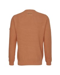 rotbrauner Pullover mit einem Rundhalsausschnitt von camel active