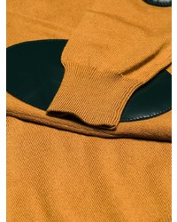 rotbrauner Pullover mit einem Rundhalsausschnitt von MM6 MAISON MARGIELA