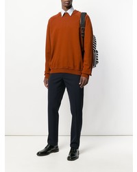 rotbrauner Pullover mit einem Rundhalsausschnitt von Haider Ackermann